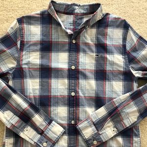 Vineyard vines boys button down plaid shirt large